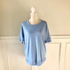 Ollie Pearl Blue Soft Brushed Pullover Top M